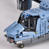 V22 tiltrotor aircraft model, opening cockpit canopy functional feature