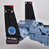 V22 tiltrotor aircraft building blocks model, tail fin and squadron decal detail