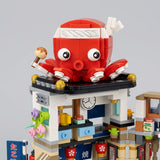 Takoyaki Shop Street View Series building blocks closeup detail Japanese architecture