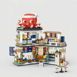 Takoyaki Shop Street View Series building blocks display Japanese architecture set