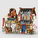 Ancient Chinese Inn Street View Series building blocks display Japanese architecture set