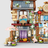 Zen Antique Shop Street View Series building blocks closeup detail Japanese architecture