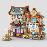 Zen Antique Shop Street View Series building blocks display Japanese architecture set