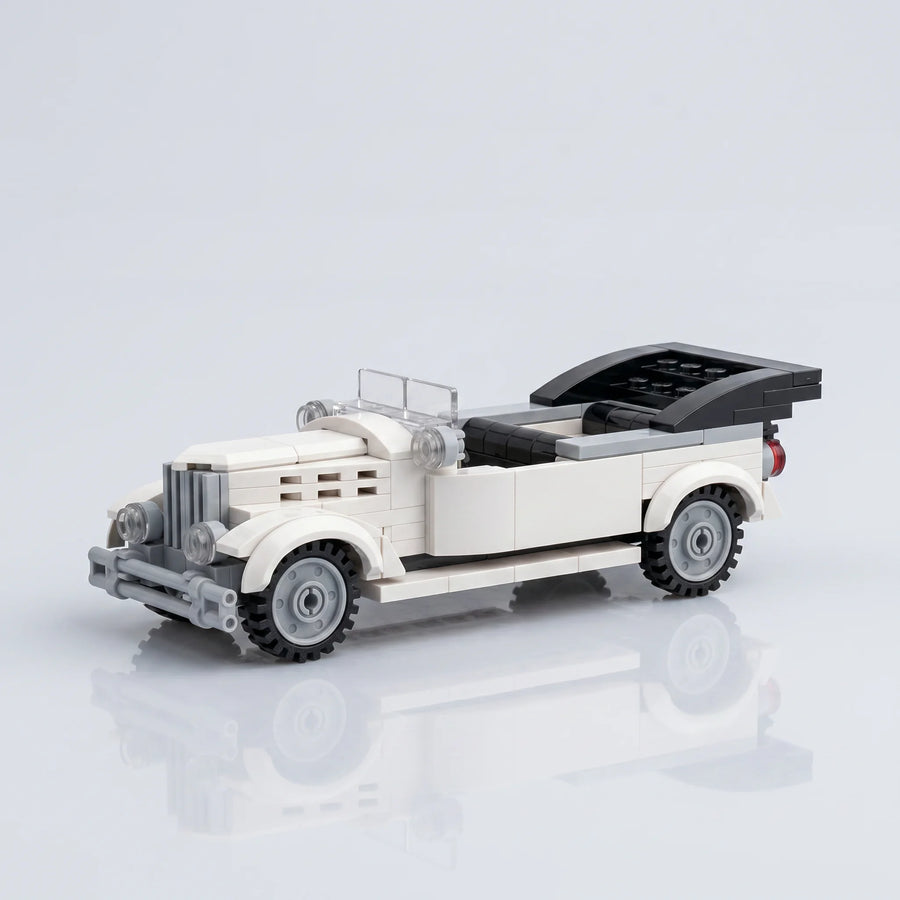 1920s Touring Car White Building Set | Jumblu