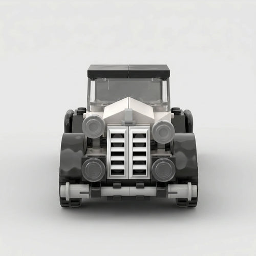 1930s Rolls-Royce Classic White Building Set - Front View | Jumblu