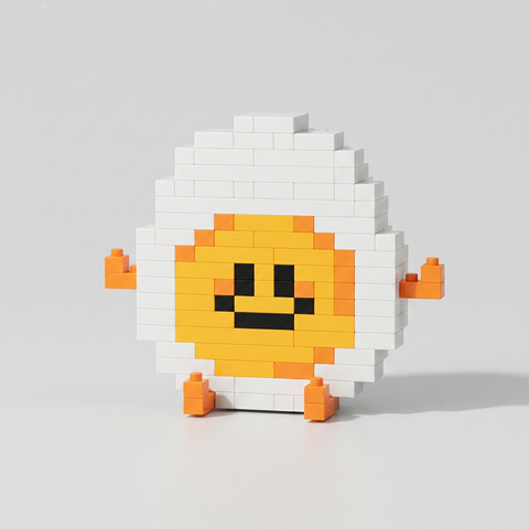 Happy Fried Egg | Food Building Blocks (221 Pieces)