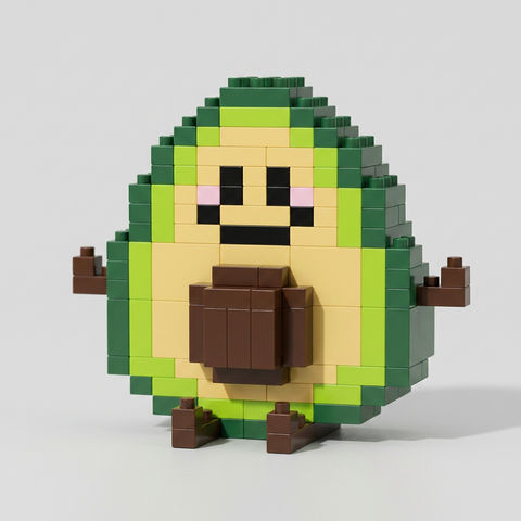 Cute Avocado | Food Building Blocks (318 Pieces)