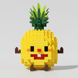 Happy Pineapple building blocks set 216 pieces assembled mini block model