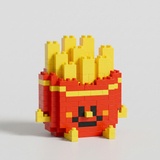 Golden French Fries building blocks set 234 pieces front view food toy for kids