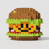 Giant Cheeseburger building blocks set 312 pieces assembled mini block model