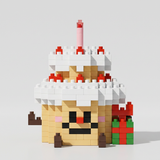 Birthday Cake building blocks set 276 pieces assembled mini block model with gift boxes