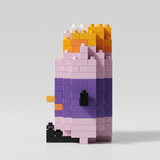 Taro Pie building blocks set 248 pieces angle view showing colorful crown topping