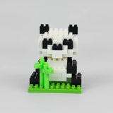 Panda mini building blocks model, detailed studio view
