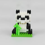 Panda mini building blocks model, front view