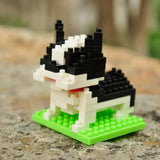 Bulldog mini building blocks model, displayed in a natural setting