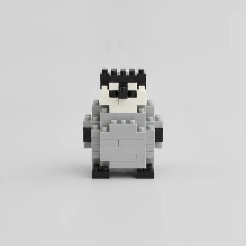Baby Penguin mini building blocks model, front view