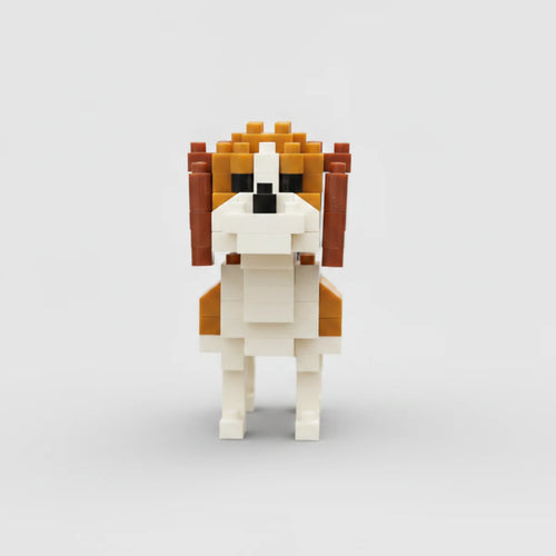 Beagle mini building blocks model, front view