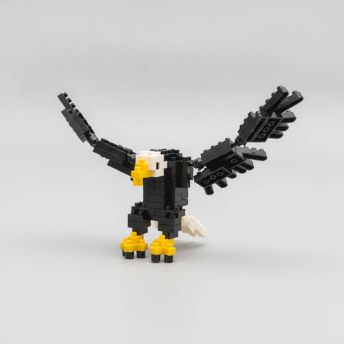 Bald Eagle mini building blocks model, detailed studio view