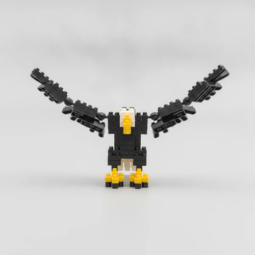 Bald Eagle mini building blocks model, front view