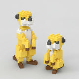 Meerkat mini building blocks model, detailed studio view