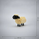 Sheep mini building blocks model, with size dimensions