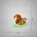Lion mini building blocks model, with size dimensions