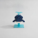 Whale mini building blocks model, front view