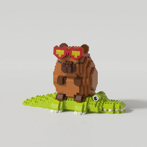 Risk Lover Edition | Capybara Building Blocks Set (640 Pieces)