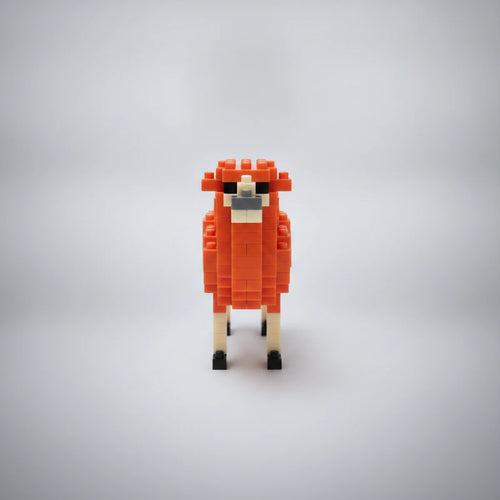 Bactrian Camel mini building blocks model, front view