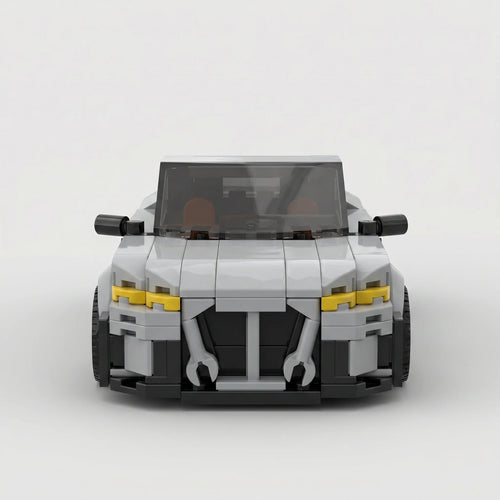 Audi R8 Grey Building Set - Front View | Jumblu