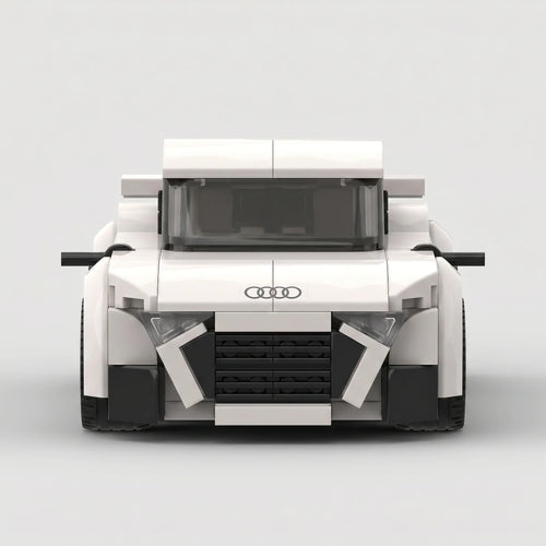 Audi R8 White Building Set - Front View | Jumblu