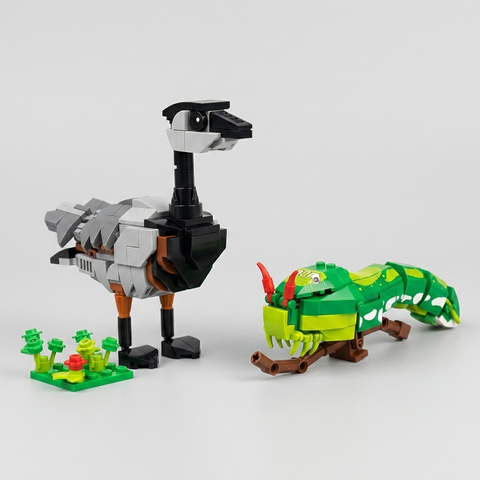 Wildlife Building Blocks Pack | Caterpillar and Barnacle Goose Duo (420 Pieces)