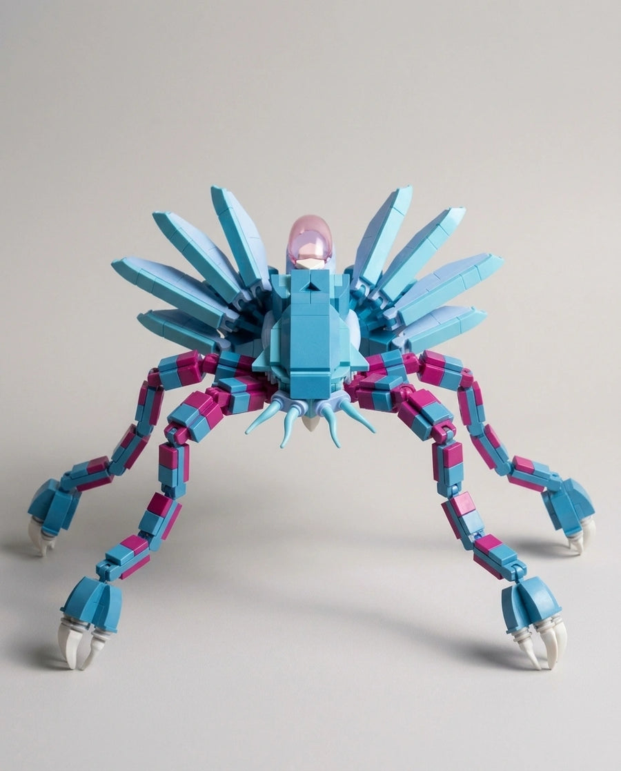 The Frost Kraken, mini building blocks model, front view