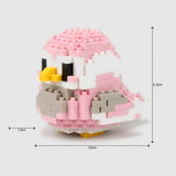Pink Cockatoo | Kawaii Bird Mini Building Blocks