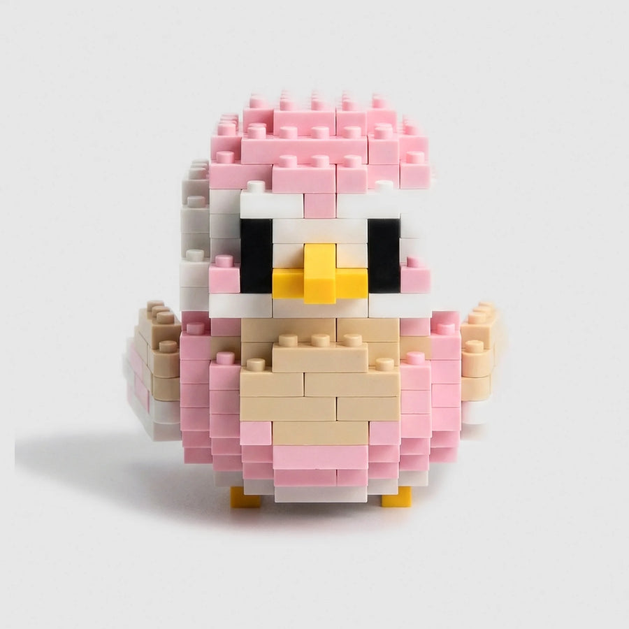 Pink Cockatoo | Kawaii Bird Mini Building Blocks