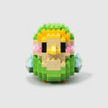 Green Parakeet | Kawaii Bird Mini Building Blocks