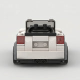 Mini Cooper Cabriolet White Building Set - Back View | Jumblu