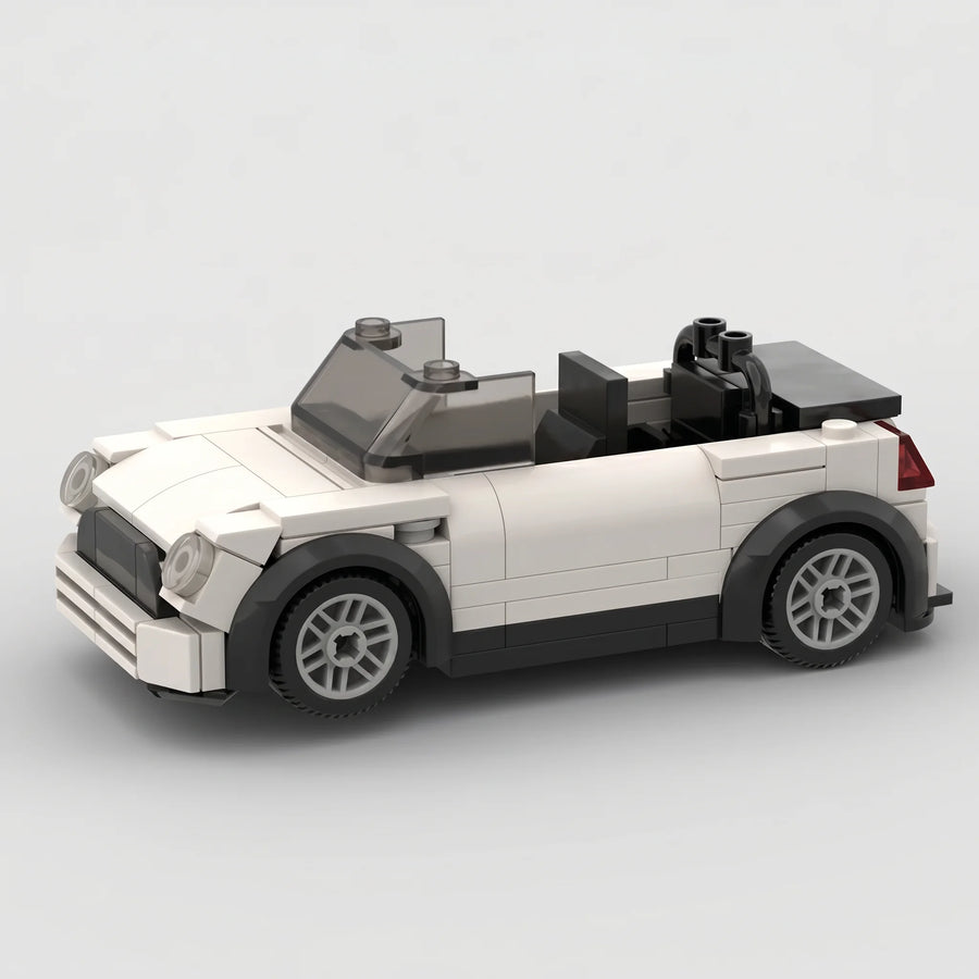 Mini Cooper Cabriolet White Building Set | Jumblu