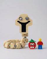 The Ningen, mini building blocks model, front view
