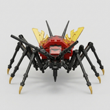 Agaristidae moth and assassin bug building blocks duo, 2 insect models in 1 box, 280 piece brick kit