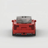 Tesla Model 3 Red Building Set - Back View | Jumblu