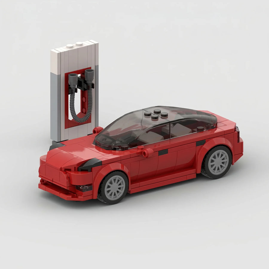 Tesla Model 3 Red Building Set | Jumblu