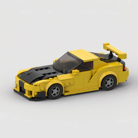 Toyota Supra A80 Yellow Building Set | Jumblu