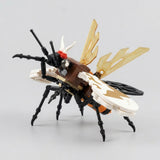Agaristidae moth and assassin bug building blocks duo, 2 insect models in 1 box, 280 piece brick kit